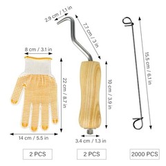 2000pcs 6″ Double Loop Rebar Wire Bar Ties, 16 Gauge Steel Ties for Concrete Wor