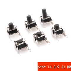 6x6mm Momentary Tactile Tact Push Button Switch 4 Pin DIP Through Hole SPST PCB