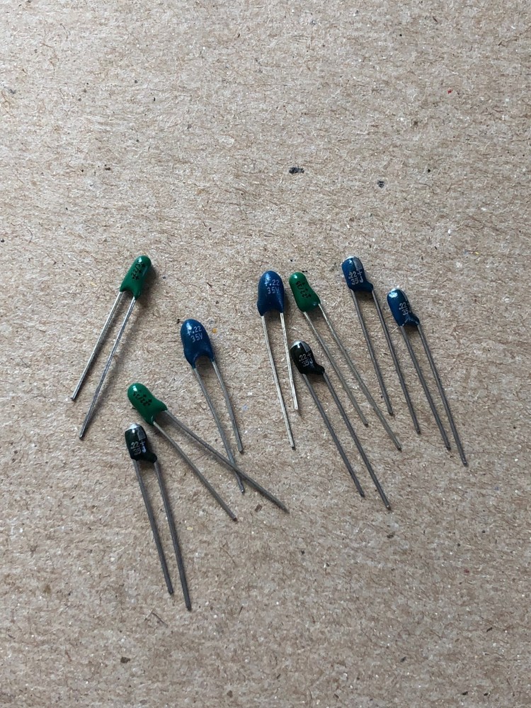 2 pcs CAPACITOR SOLID TANTALUM 0.22 UF 35 V 5% THROUGH HOLE RADIAL LEAD 220 nF