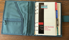 Vintage 1990s Small Mead Five Star Day Student Planner Personal Organizer Teal