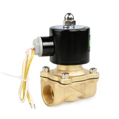 U.S. Solid Electric Solenoid Valve 3/4 inch Brass 110V AC