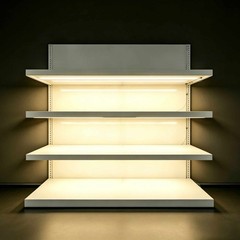 Gondola Shelving Lights kit 8-pack 3Ft 6000K white bars LED driver & accessories