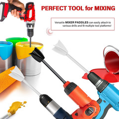 4Pc Resin Mixer Paddles for Drill Epoxy Paint Stirrer Attachment Silicone