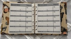 Vintage 1978 Stylecraft Loose Leaf Address Book Butterfly Design Unused Retro