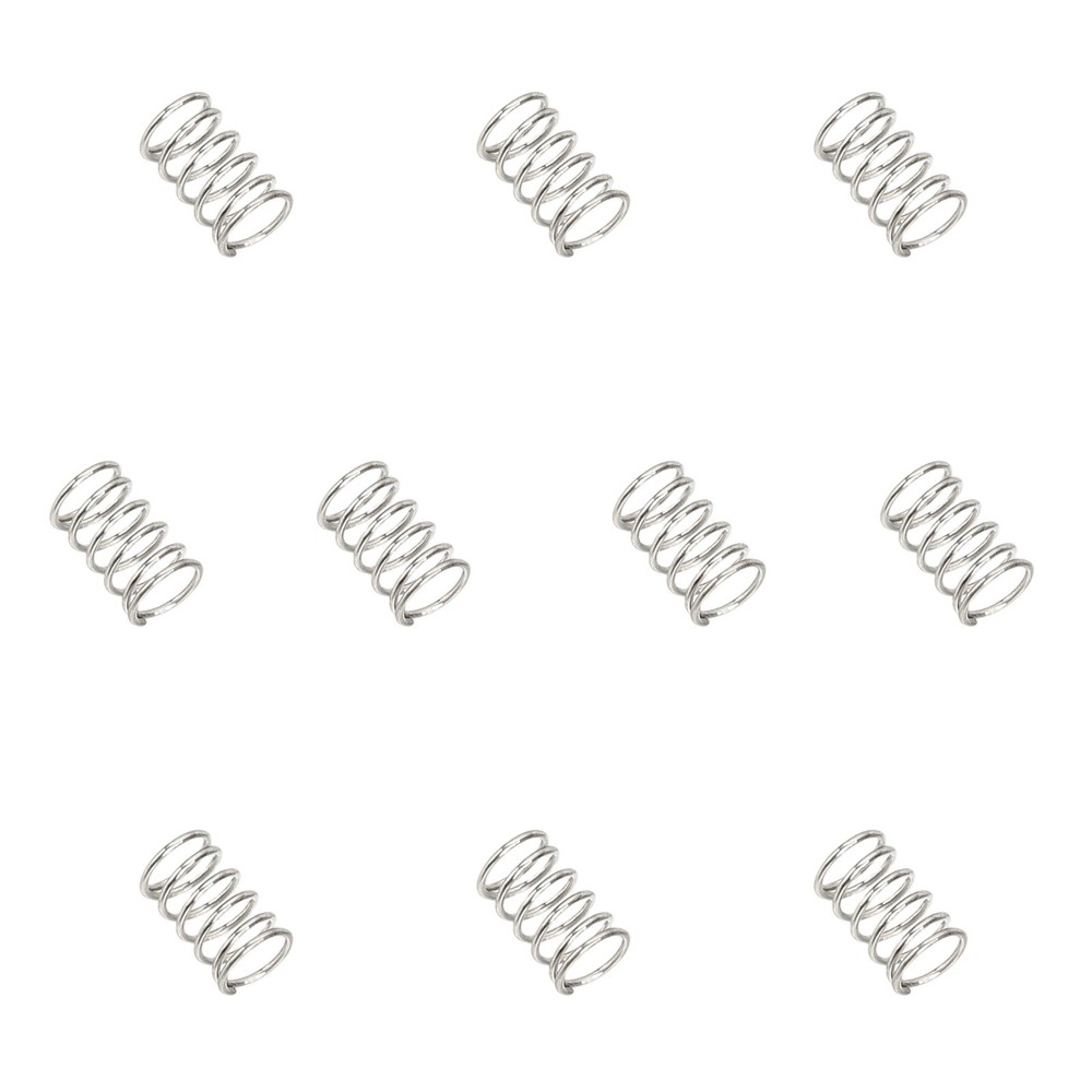 10 x Small Compression Spring 3 mm OD 0.3 mm Wire 5 mm Free Length