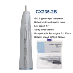 Dental 1:1 Straight Nose Cone Low Speed Handpiece Fiber Optic NSK ISO E type