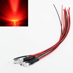 5mm 3mm LED Bulb Lamp Diodes Light Pre-Wired 12V 20cm DC Fr DIY Car Boat Toy LOT