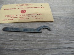 Vintage Starrett Micrometer Adjustment Wrench Tool The L. S. Starrett Co. USA