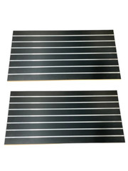 Slatwall Easy Panels, 2′ H x 4′ W Black w/ Metal Inserts Set of 2 PIECES