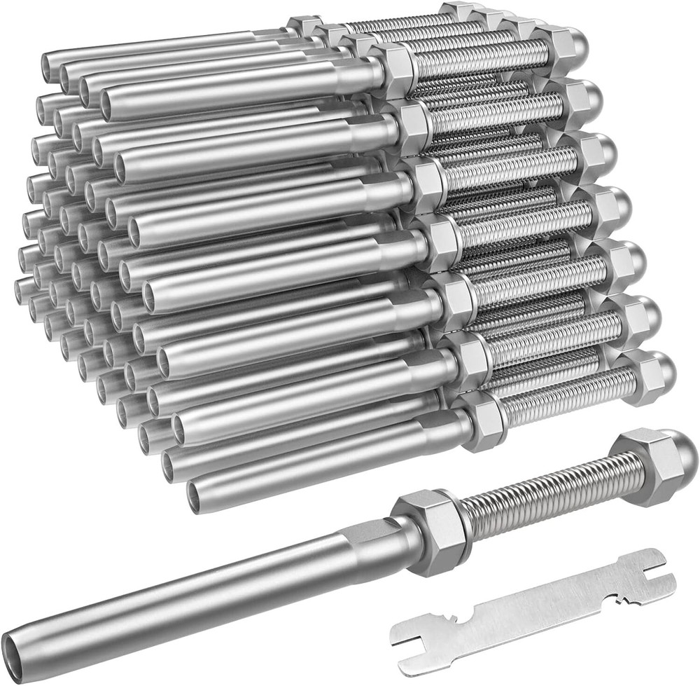 100 x T316 Stainless Steel Hand Swage Tensioner for 3/16” Cable Railing Systems