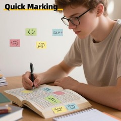 Small Sticky Notes Bulk, 50 Pads, 1.5×2 Inch, 5000 Sheets, 4 Colors