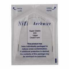 Dental Orthodontic White Color Coated Niti Arch Wire Round Super Elastic Ovoid
