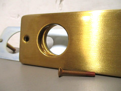 Best Access 35H Mortise Lock Escutcheon Set Brushed Brass
