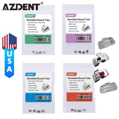 Dental Orthodontic Buccal Tubes Bondable 1ST/2ND Roth/MBT No-conv MIM Mesh Base