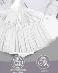 AURAADORN 200 Pcs Price Tags, 0.9 x 0.5 inch White Paper Hang 0.9*0.5,
