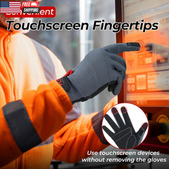 Work Gloves for Men & Women, Utility Mechanic Working Gloves Touch Screen, Flexi
