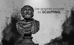 Graphite Powder Pure 44 microns – Uses include: dry lubricant, epoxy (Quart)