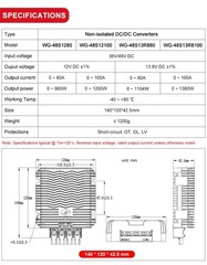 DC DC Converter 24V 36V 48V 60V 72V To 12V/13.8V Step Down Voltage Reducer