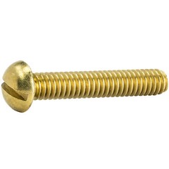 4-40 Brass Round Head Machine Screws Bolts Slotted Drive All Lengths Available