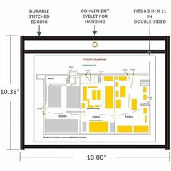 C-Line® Shop Ticket Holders, Stitched, Both Sides Clear, 12 x 9, 25/BX, 49912