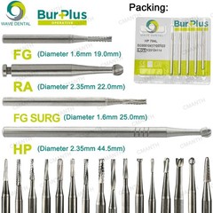 WAVE Dental Carbide Burs Surgical Bur Pear Head FG 330 331 High Speed Handpiece