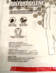 SAS Safety 6843 Lightweight Polyproylene Disposable Coverall Full Zip Large