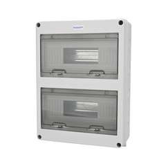 24 Way Circuit Breaker Box with DIN Rail – Waterproof