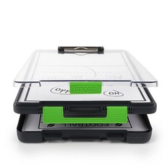 Clear View Desktop Clipboard Holder Green 13.75 x 9.5 in Dexas Clip Case