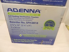 Lot 400 Adenna Medical Grade Sterilization Pouches 2 3/4″ x 10″ – 2 x 200 Boxes