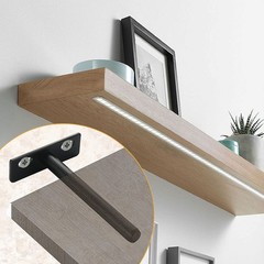 Cionyce 4 Pcs 5 Inch Heavy Duty Floating Shelf Bracket Black