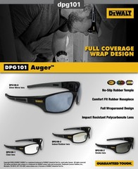 Dewalt DPG101- Auger Safety Lens Protective Safety Glasses/ Choose Color