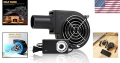KUNRISE High Airflow BBQ Blower Fan – 110V/120V with Variable Speed Control