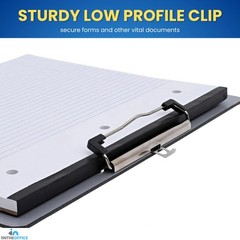 2 Pack Silver Plastic Horizontal Landscape Clipboard 8.5×11 In Letter Size