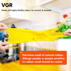 Vgo 1/3/5/10Pairs Reusable Household Cleaning Gloves with Extra Thickness HH4601