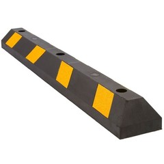 Guardian Parking Stop 4’Long Rubber Curb w/Mounting Holes Black/Yellow(Open Box)