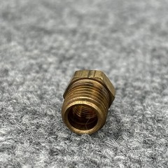 Lot of 10 – 1/4″ x 1/8″ NPT Brass Pipe Reducer Bushing Hex Used