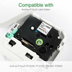 10PK TZE-231 Replace for Brother P-Touch Label Tape Cassette 12mm Black on White