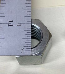 (10) 7/8″-9 Locknut Nylon Insert NE Steel Zinc Reusable Stop Nuts 7/8 7/8-9