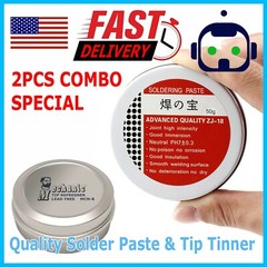 Quality Rosin Soldering Flux Paste Solder Welding Grease 50G + Tip Tinner