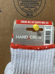 HandCrew Adult Unisex Poly/Cotton PVC Work Gloves, One Size Fits All (1-Pair)