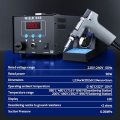 WEP Desoldering Station Powerful Sucker Electric Suction Tin Gun Soldering Iron