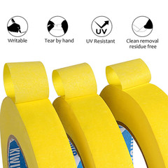 Yellow Painters Tape,1″ X 60 Yards X 5 Rolls (300 Yards Total) – Medium Adhesive