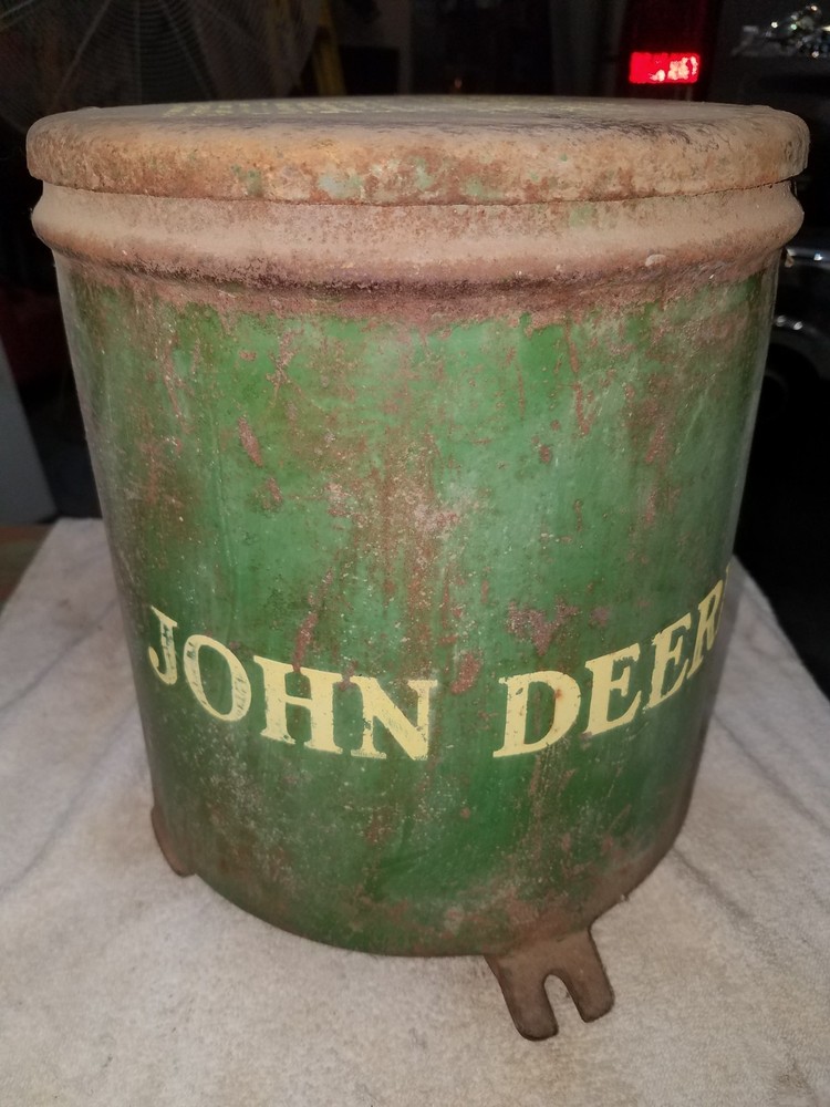 John Deere Vintage Antique 2-Row Corn Bean Seed Planter seed Box original