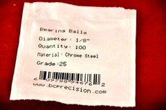 100 1/8″ 0.125 Inch G25 Precision Chromium Chrome Steel Bearing Balls AISI 52100