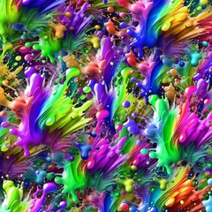Colorful Paint Splashes – 20″ x 38″ Hydrographic Film Hydro Dipping