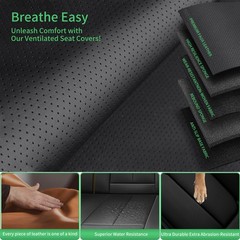 for Hyundai Sonata Seat Covers 2004-2026 Premium Waterproof Leather Airbag Full