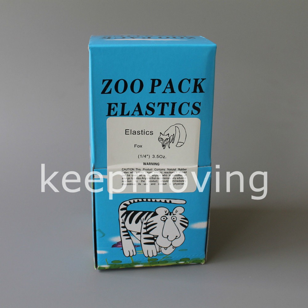 1 Box 50 Packs Orthodontic Zoo Pack Elastic Bands Fox 5000 Pcs/box 1/4 3.5 OZ