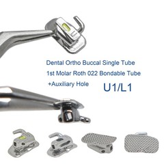 Dental Orthodontic Buccal Single Tubes 1st Molar Roth 022 W/Auxiliary Hole U1/L1