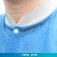 Pack of 10 Disposable Lab Jackets, Unisex Hip-Length Lab Coats 45gsm M-2XL