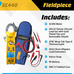 SC440 True RMS Clamp Meter with Temp, Inrush, Capacitance & Backlight
